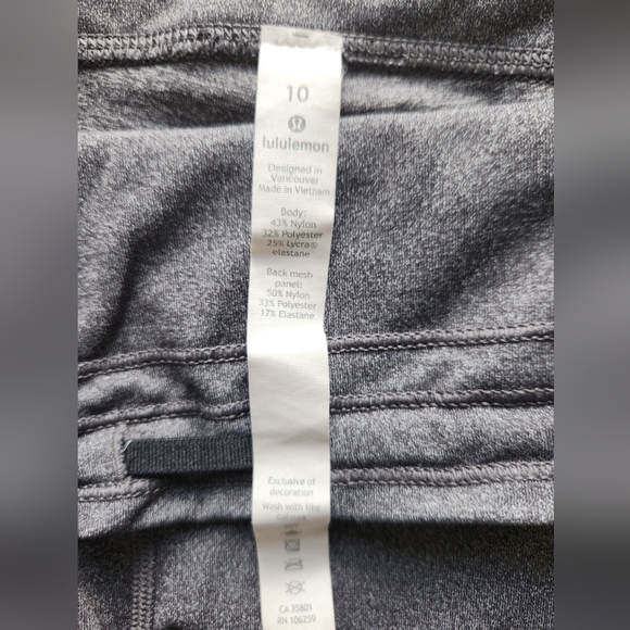 Lululemon Athletica  Women's Leggings Grey Size 10 - Picture 4 of 5